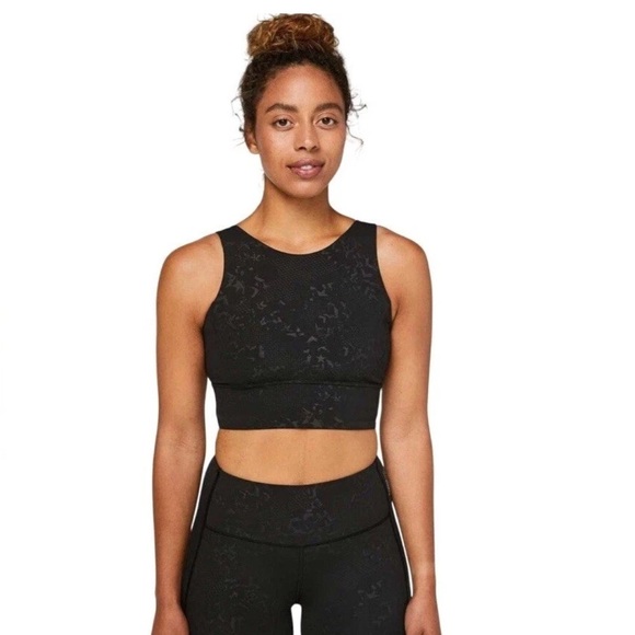lululemon athletica Other - Lululemon X Barry's Stronger As One Long Line Bra Black Military Sz 6 Cup C/D